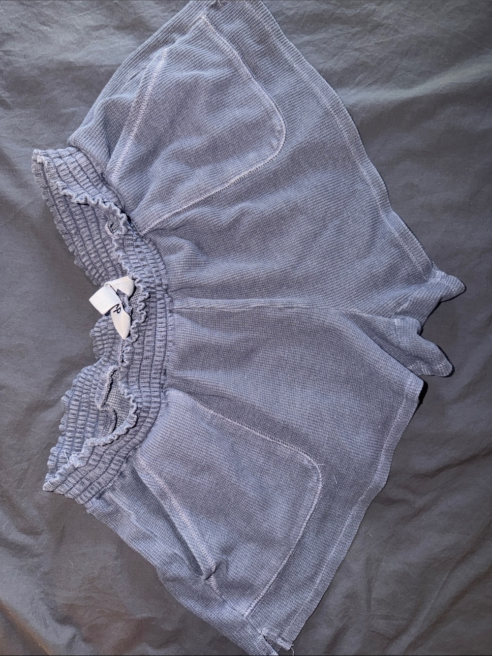 Aeropostale Light Lavender Smocked Waist Knit Lounge Shorts